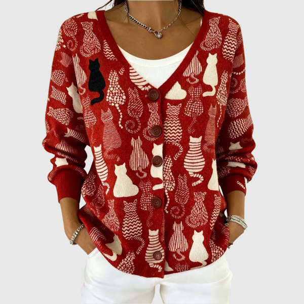 Gaia | Comfortable Buttoned Knit Cardigan