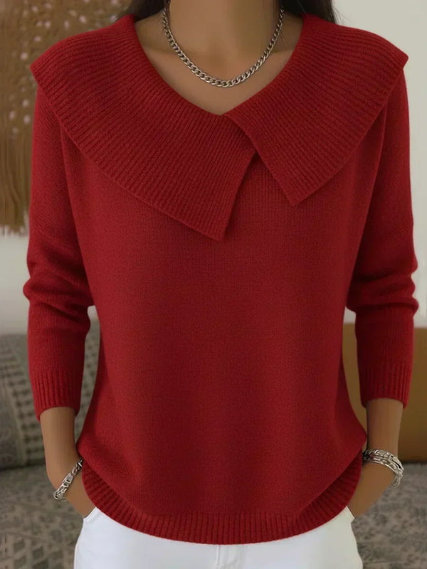 Serelinne | Ribbed Jumper with Wide Collar