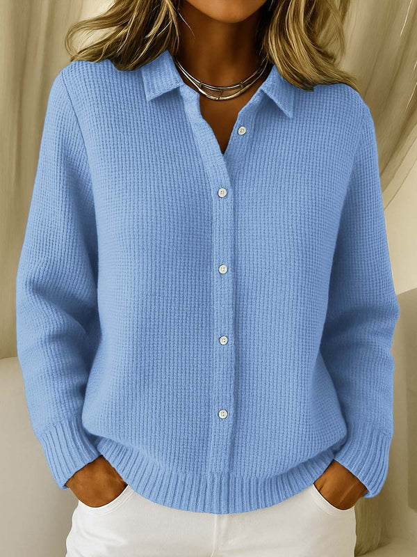 Olivia | Cardigan with Shirt Collar