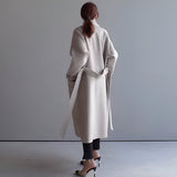 GRACE | Elegant coat with structured belt