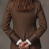 Gisèle | Women's Blazer with Printed Chevron Appliqués