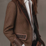 Gisèle | Women's Blazer with Printed Chevron Appliqués