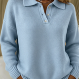 Maribel | Knitted Jumper with Polo Collar