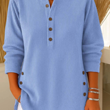 Livia | Tunic Sweater with Buttons