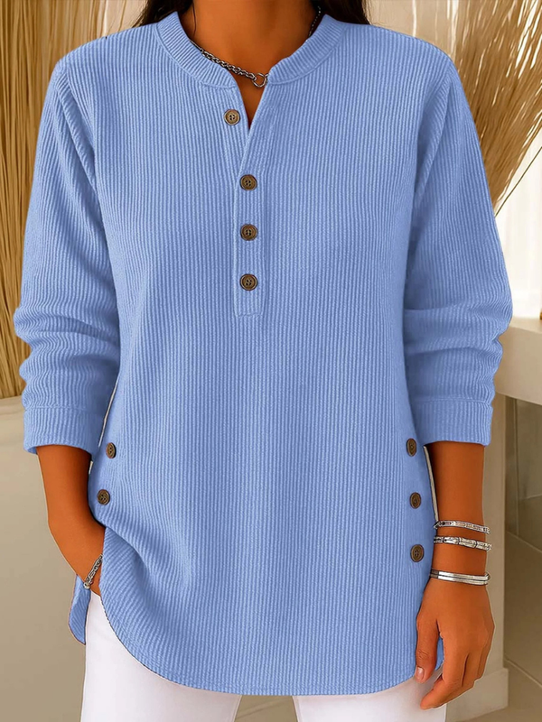 Livia | Tunic Sweater with Buttons
