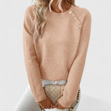 Lilou | Sweater with Pearl Buttons on the Shoulder