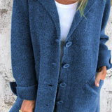 Baylea - Casual coat with lapels and single-breasted button closure
