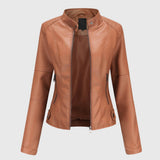 Isabella | Elegant Leather Jacket for Women
