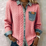 Cira | Patchwork Knit Shirt