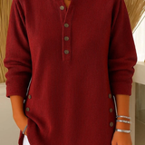 Livia | Tunic Sweater with Buttons