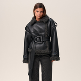 Elvira | Shearling Coat with Belt