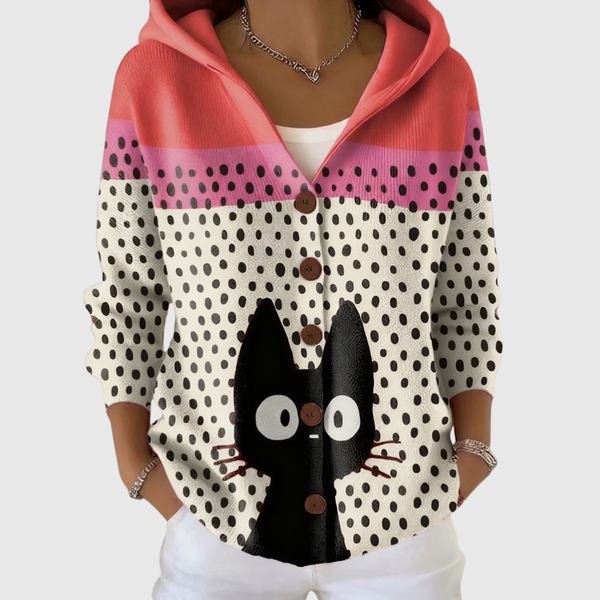 Rebecca | Comfortable Knitted Hooded Cardigan