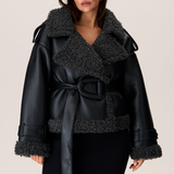 Elvira | Shearling Coat with Belt