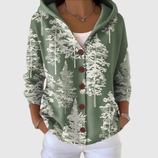 Comfortabele Gebreide Hooded Cardigan