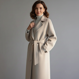 GRACE | Elegant coat with structured belt