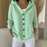 Marisse | Hooded Cardigan with Buttons