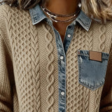 Cira | Patchwork Knit Shirt