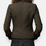 Anais | Elegant coat with velvet details for Women