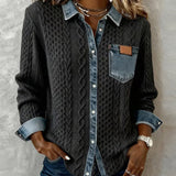 Cira | Patchwork Knit Shirt