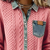 Cira | Patchwork Knit Shirt