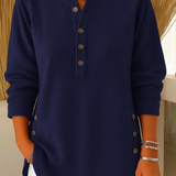 Livia | Tunic Sweater with Buttons