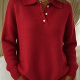 Maribel | Knitted Jumper with Polo Collar