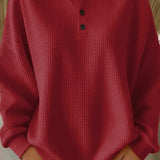 Aurelie | Waffle Knit Jumper with Buttons