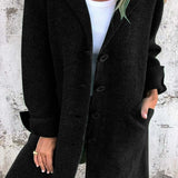 Baylea - Casual coat with lapels and single-breasted button closure