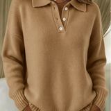 Maribel | Knitted Jumper with Polo Collar