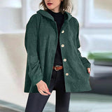 Casual Corduroy Hoodie Jacket for Autumn
