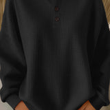 Aurelie | Waffle Knit Jumper with Buttons