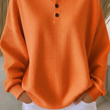 Aurelie | Waffle Knit Jumper with Buttons