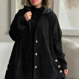 Casual Corduroy Hoodie Jacket for Autumn