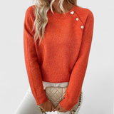 Lilou | Sweater with Pearl Buttons on the Shoulder