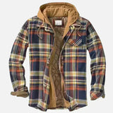 Alain – Checkered patchwork jacket for men