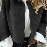 Celeste - Wool coat with round collar and long sleeves