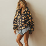 Valeria | Teddy fleece jumper with floral pattern