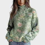 Gessica | Turtleneck with Floral Pattern