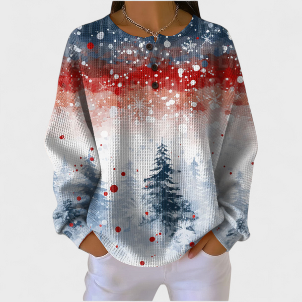 Lina | Christmas Jumper with a Soft Pine Motif