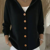Marisse | Hooded Cardigan with Buttons