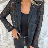 Lena | Transparent Lace Blazer with Elegant Structure