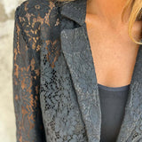 Lena | Transparent Lace Blazer with Elegant Structure