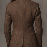 Gisèle | Women's Blazer with Printed Chevron Appliqués