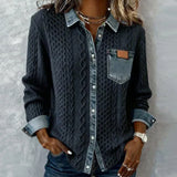 Cira | Patchwork Knit Shirt