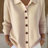 Melanie | Cardigan with Shirt Collar and Buttons
