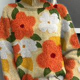 Gessica | Turtleneck with Floral Pattern