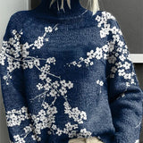 Gessica | Turtleneck with Floral Pattern