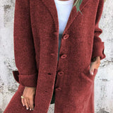 Baylea - Casual coat with lapels and single-breasted button closure