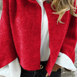 Celeste - Wool coat with round collar and long sleeves