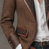 Gisèle | Women's Blazer with Printed Chevron Appliqués